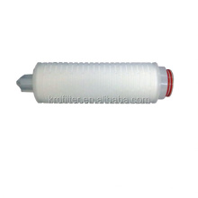 0.1 Micron PTFE/PP/Glass Fiber Membrane Pleated Liquid Filter Cartridge For Drinking Water Treatment